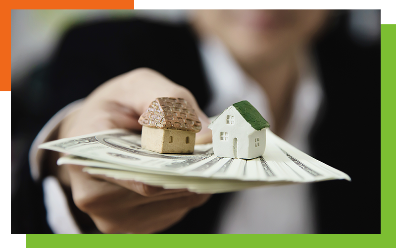 Image of a person handing over money